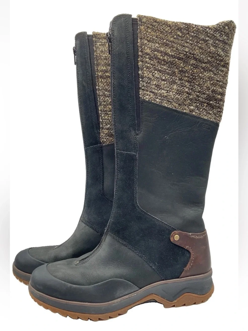 Merrell Active Heat Insole Winter Boot Womens 8.5 Black Front Zip Insulated Tall